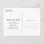 Drinks Beach Hochzeit Save the Date Ankündigungspostkarte (Rückseite)