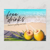 Drinks Beach Hochzeit Save the Date