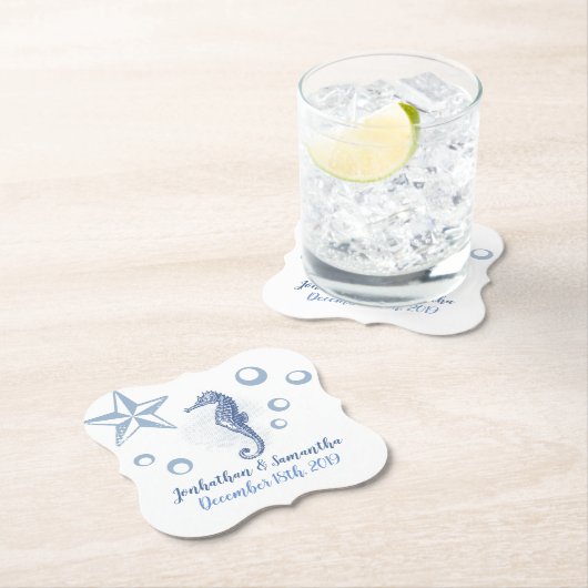 Drinks Coasters Seepferd Sea Ocean Beach Untersetzer (Vor Ort)