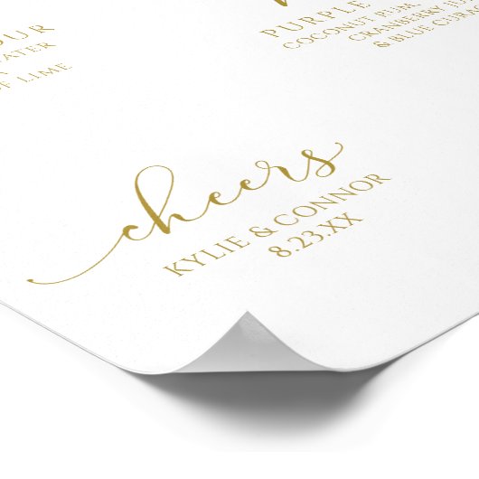 Drinks Cocktails Grüne Gold Poster (Ecke)