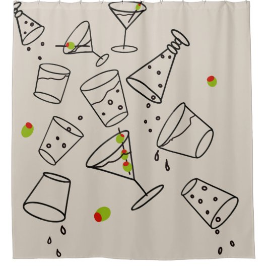 Drinks Duschvorhang (Vorderseite)
