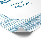 Drinks Ecke Party Schild mit blauem griechischen T (Ecke)