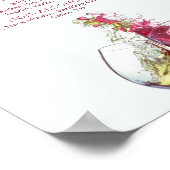 Drinks Elegante Rot-Weiß-Tanz Hochzeit Poster (Ecke)