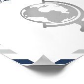 Drinks Getränke Beverages Navy Gray Travel Airplan Poster (Ecke)