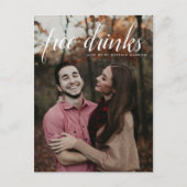 Drinks Hochzeitsfest Save the Date - Foto Ankündigungspostkarte (Vorderseite)