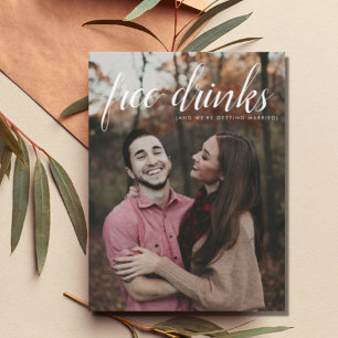 Drinks Hochzeitsfest Save the Date - Foto Ankündigungspostkarte