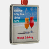 Drinks im Beach Vacation Memory Ornament Aus Metall (Rechts)