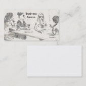 Drinks in der Kneipe Mittagessen Zeit zeichnend Visitenkarte (Vorne/Hinten)