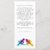 🌈 Drinks Karte Rainbow Lovebirds Collection (Rückseite)