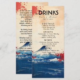 Drinks + lieblicher Text Japonesque Harmonie mit F Menükarte