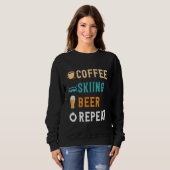 Drinks Lover Funny Coffee, Skiing, Beer Repeat Nov Sweatshirt (Vorne ganz)