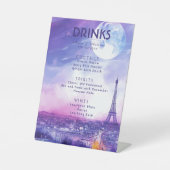 Drinks Menu Amour Éternel à la Parisienne  Sockelschild (Vorderseite)