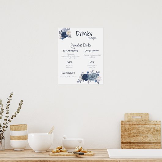 Drinks Menu Wedding Poster (Küche)