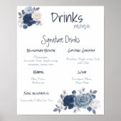Drinks Menu Wedding Poster (Vorne)