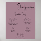 Drinks Menu Wedding Poster (Vorne)