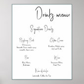 Drinks Menu Wedding Poster (Vorne)