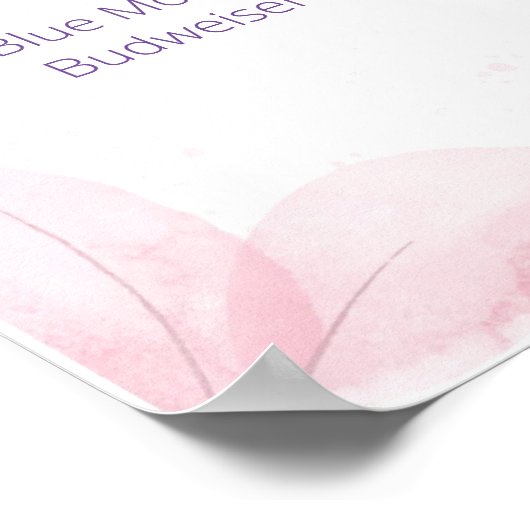 Drinks Menu Wedding Poster (Ecke)