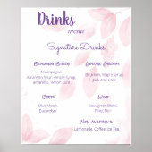 Drinks Menu Wedding Poster (Vorne)