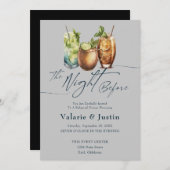 Drinks Nacht vor Hochzeit Probe Abendessen Einladung (Vorne/Hinten)