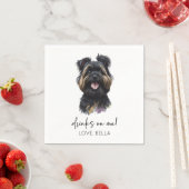 Drinks On Me! Affenpinscher Dog Wedding Serviette (Beispiel)