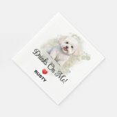 Drinks on Me Bichon Frise Wedding Serviette (Ecke)