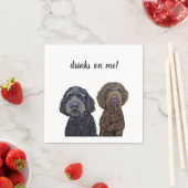 "Drinks on me" Hochzeitscocktail Napkins Serviette (Beispiel)