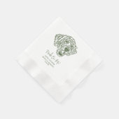 Drinks On Me Pets Custom Hand Drawing Wedding Serviette (Ecke)