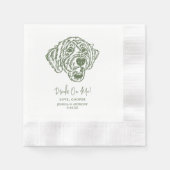 Drinks On Me Pets Custom Hand Drawing Wedding Serviette (Vorderseite)