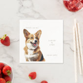 Drinks on Me Welsh Corgi Pet Wedding  Serviette (Beispiel)