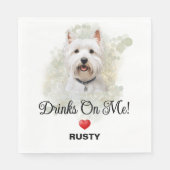 Drinks on Me West Highland Terrier Serviette (Vorderseite)