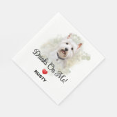 Drinks on Me West Highland Terrier Serviette (Ecke)