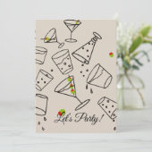 Drinks Party Einladung (Stehend Vorderseite)