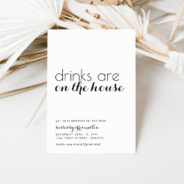 Drinks sind auf dem House Housewarming Party Einla Einladung