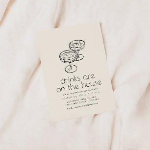 Drinks sind auf dem House Housewarming Party Einla Einladung