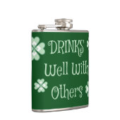 Drinks St. Patricks Day Funny Green Flachmann (Rechts)