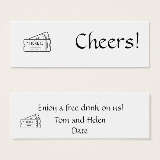 Drinks Ticket - Genießen Sie einen kostenfreien Dr (Vorne & Hinten)