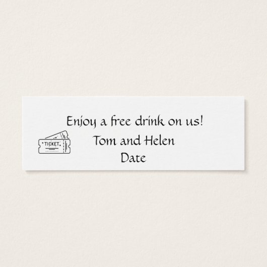 Drinks Ticket - Genießen Sie einen kostenfreien Dr (Rückseite)