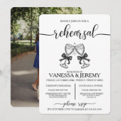 Drinks und Bows Probe Abendessen Einladung (Vorne/Hinten)