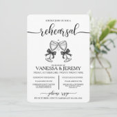 Drinks und Bows Probe Abendessen Einladung (Stehend Vorderseite)