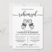 Drinks und Bows Probe Abendessen Einladung (Vorderseite)