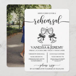 Drinks und Bows Probe Abendessen Einladung