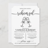 Drinks und Bows Probe Abendessen Einladung (Vorderseite)