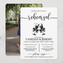 Drinks und Bows Probe Abendessen Einladung