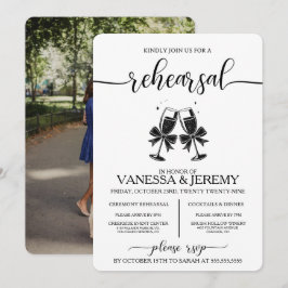 Drinks und Bows Probe Abendessen Einladung