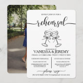 Drinks und Bows Probe Abendessen Einladung (Vorne/Hinten)