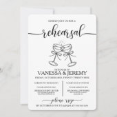 Drinks und Bows Probe Abendessen Einladung (Vorderseite)