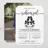 Drinks und Bows Probe Abendessen Einladung (Vorne/Hinten)