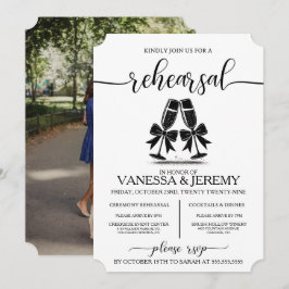 Drinks und Bows Probe Abendessen Einladung