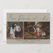 Drinks und ein Hochzeitsfest Save the Date (Vorderseite)