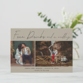 Drinks und ein Hochzeitsfest Save the Date (Stehend Vorderseite)